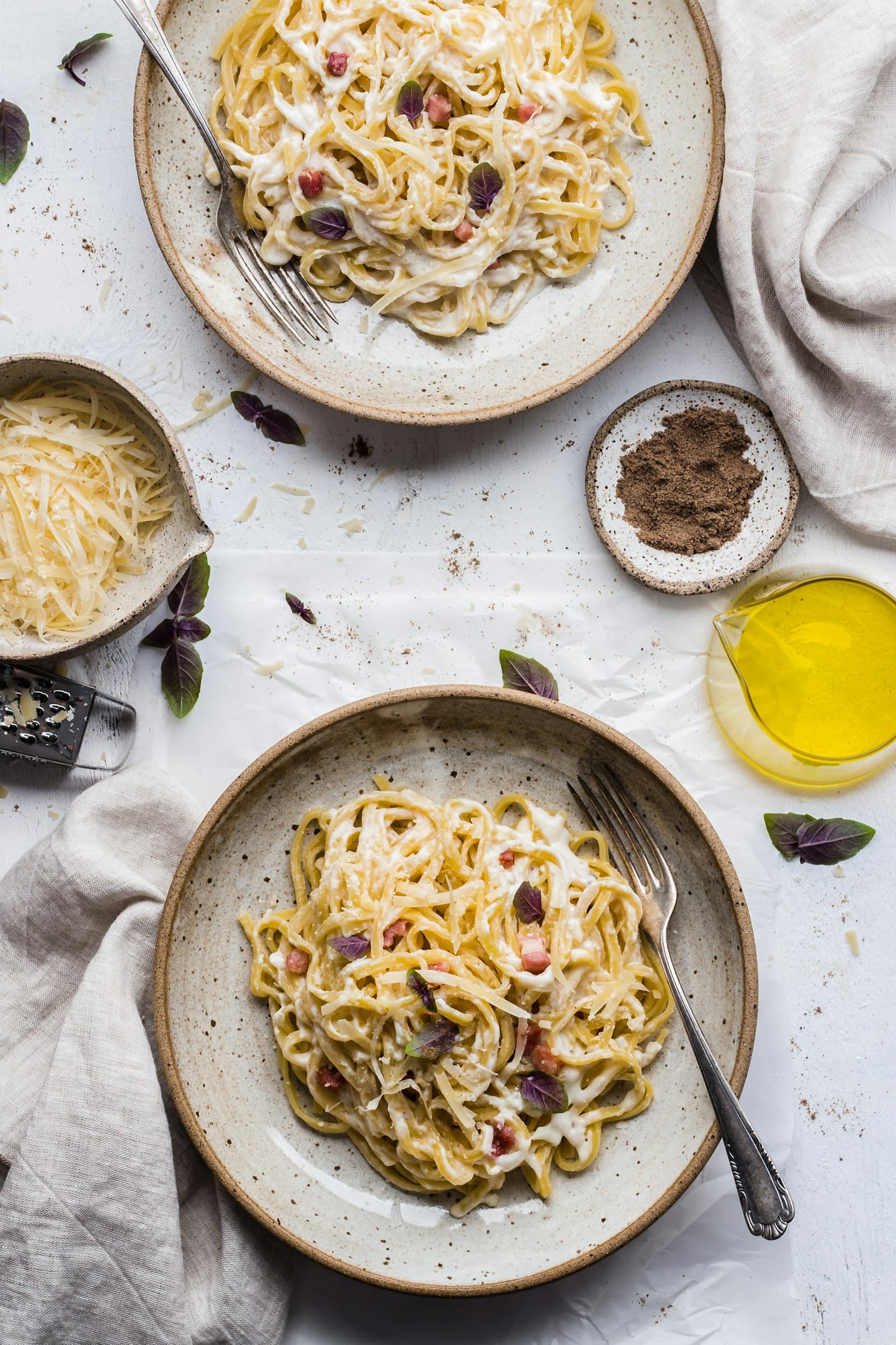 Pasta on the line during a typical Saturday rush, illustrative