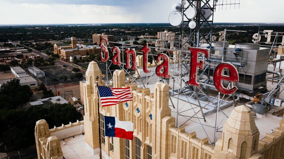 Amarillo, TX skyline and the Texas Panhandle horizon