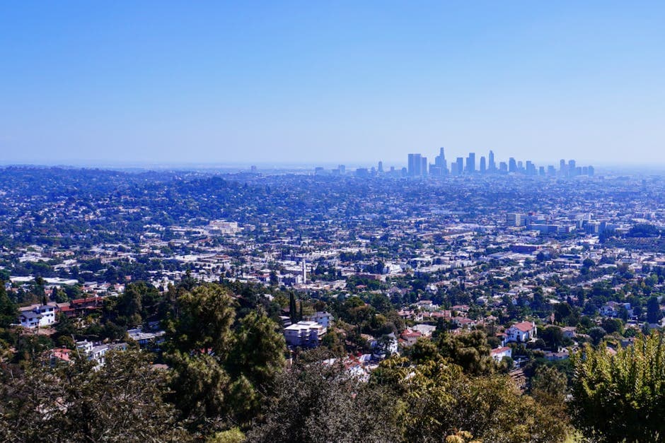 Los Angeles skyline at dusk