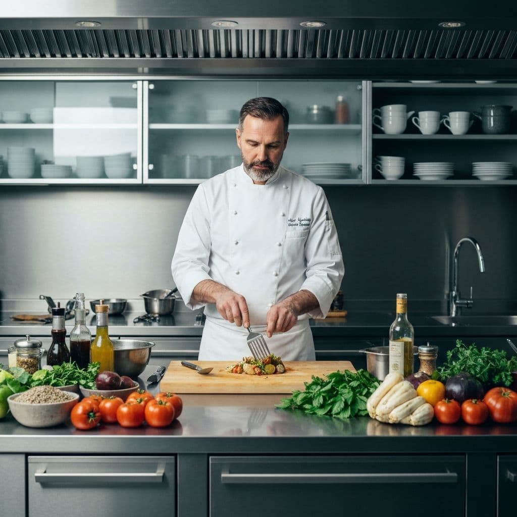 Chef preparing food